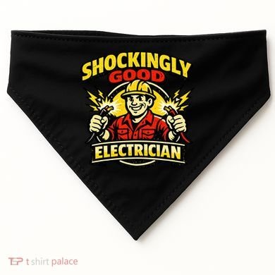 Shockingly Good Master Electrician Humor USA-Made Doggie Bandana