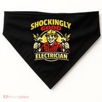Shockingly Good Master Electrician Humor USA-Made Doggie Bandana thumb 0