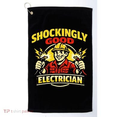 Shockingly Good Master Electrician Humor Golf Towel