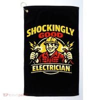 Shockingly Good Master Electrician Humor Golf Towel thumb 0