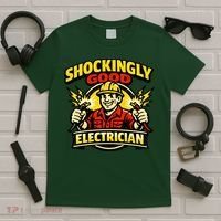 Shockingly Good Master Electrician Humor T-Shirt thumb 5