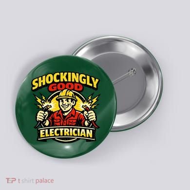Shockingly Good Master Electrician Humor Button