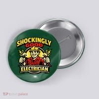 Shockingly Good Master Electrician Humor Button thumb 0