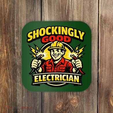 Shockingly Good Master Electrician Humor Coaster