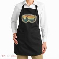 Snowboard Goggles Mountain Snowboarding Retro Vacation  Apron thumb 2