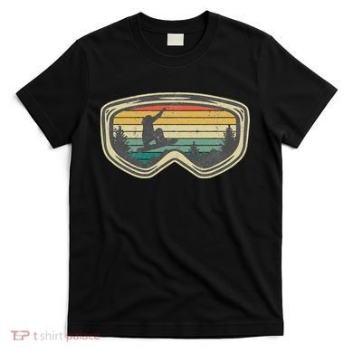 Snowboard Goggles Mountain Snowboarding Retro Vacation  T-Shirt