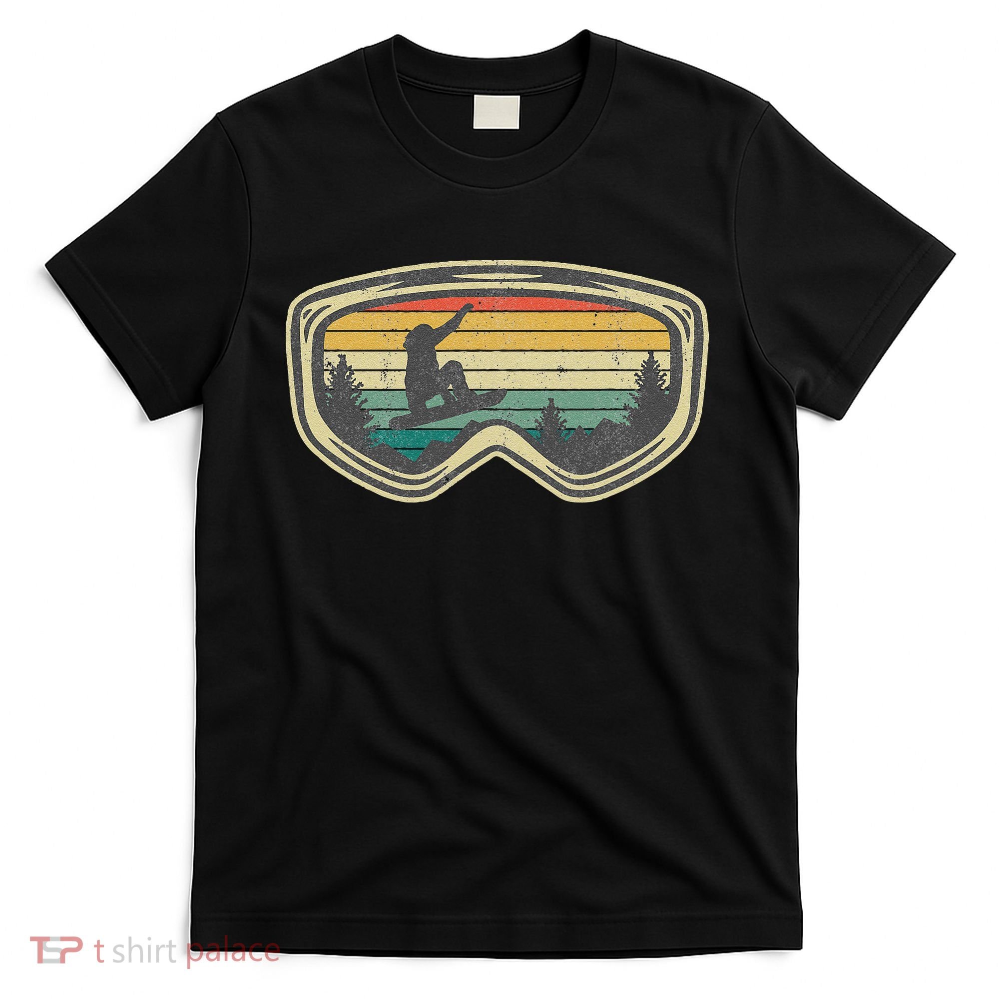 Snowboard Goggles Mountain Snowboarding Retro Vacation  T-Shirt