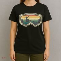 Snowboard Goggles Mountain Snowboarding Retro Vacation  T-Shirt thumb 4