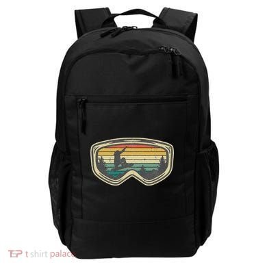 Snowboard Goggles Mountain Snowboarding Retro Vacation  Backpack