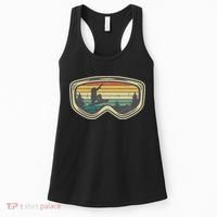 Snowboard Goggles Mountain Snowboarding Retro Vacation  Women's Tank Top thumb 0
