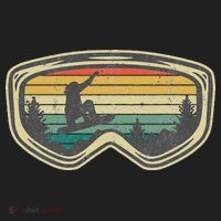 Snowboard Goggles Mountain Snowboarding Retro Vacation  Hat thumb 2