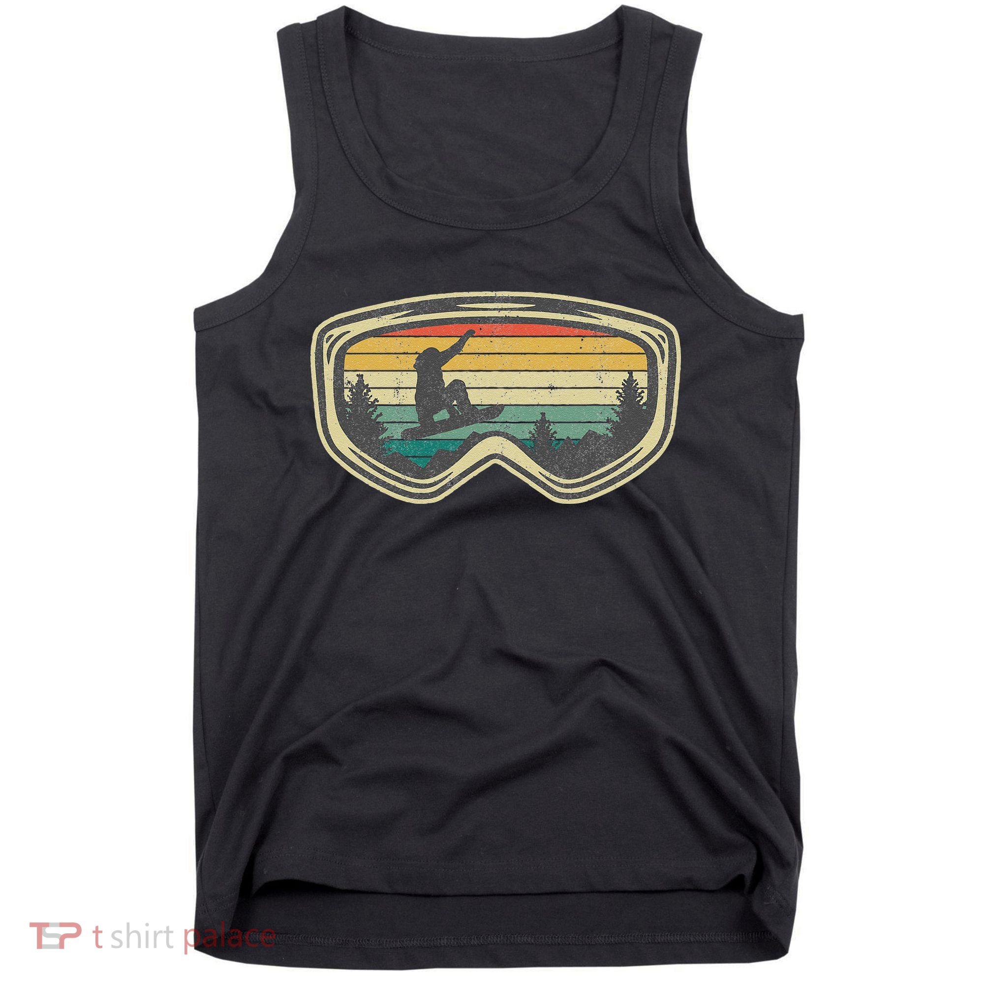 Snowboard Goggles Mountain Snowboarding Retro Vacation  Tank Top