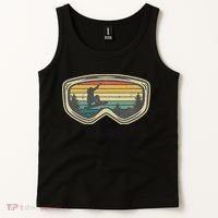 Snowboard Goggles Mountain Snowboarding Retro Vacation  Tank Top thumb 2