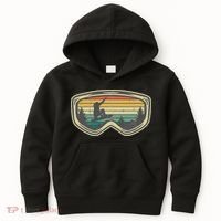 Snowboard Goggles Mountain Snowboarding Retro Vacation  Kids Hoodie thumb 0