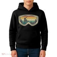 Snowboard Goggles Mountain Snowboarding Retro Vacation  Kids Hoodie thumb 4
