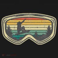 Snowboard Goggles Mountain Snowboarding Retro Vacation  Kids Hoodie thumb 5