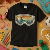 Snowboard Goggles Mountain Snowboarding Retro Vacation  Kids T-Shirt thumb 3