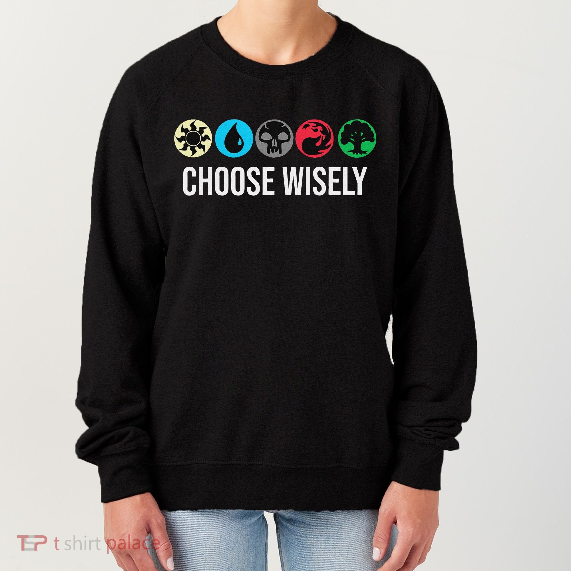 Symbols Gathering Magic Choose Wisely Blue Red Green Women's Sweatshirt