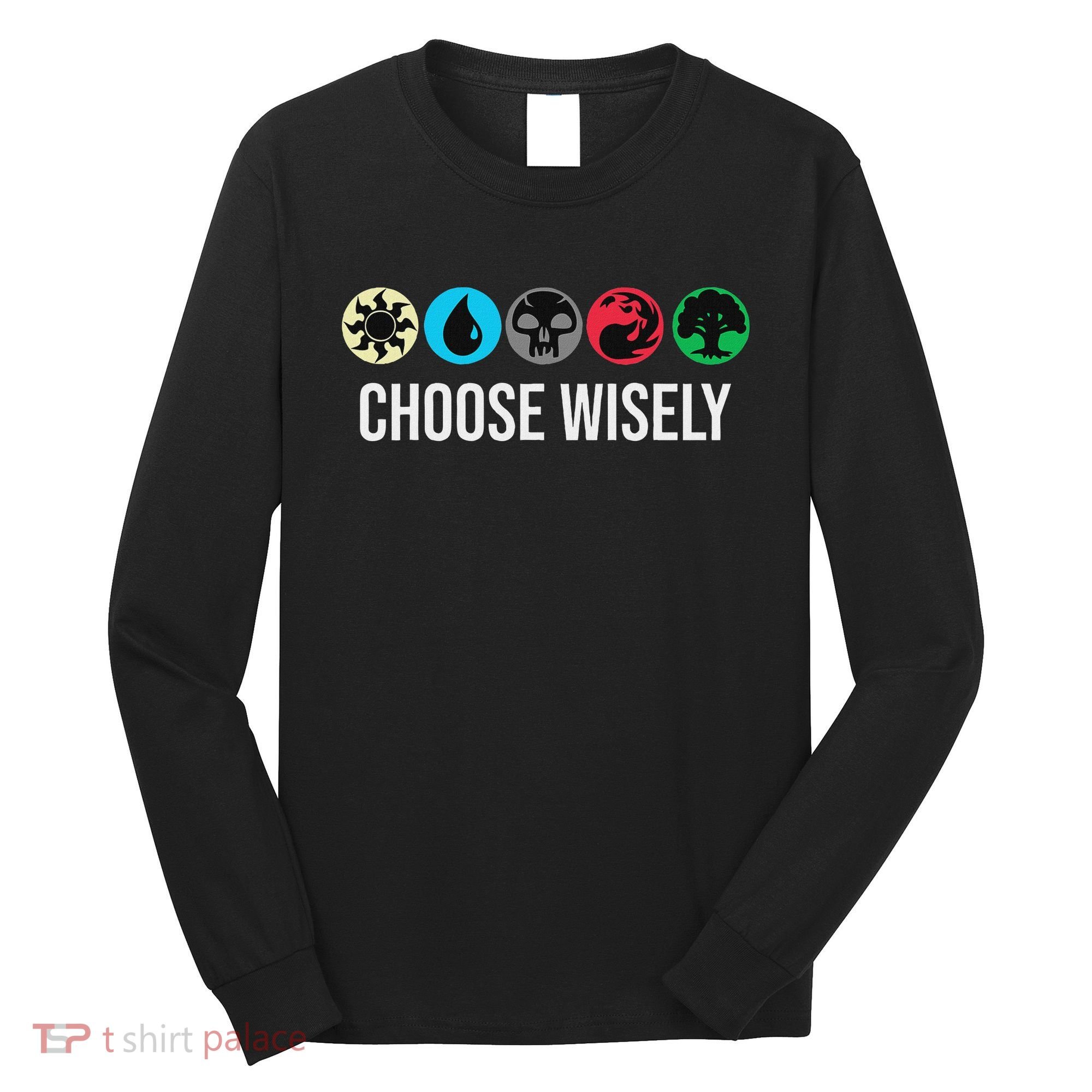 Symbols Gathering Magic Choose Wisely Blue Red Green Long Sleeve Shirt