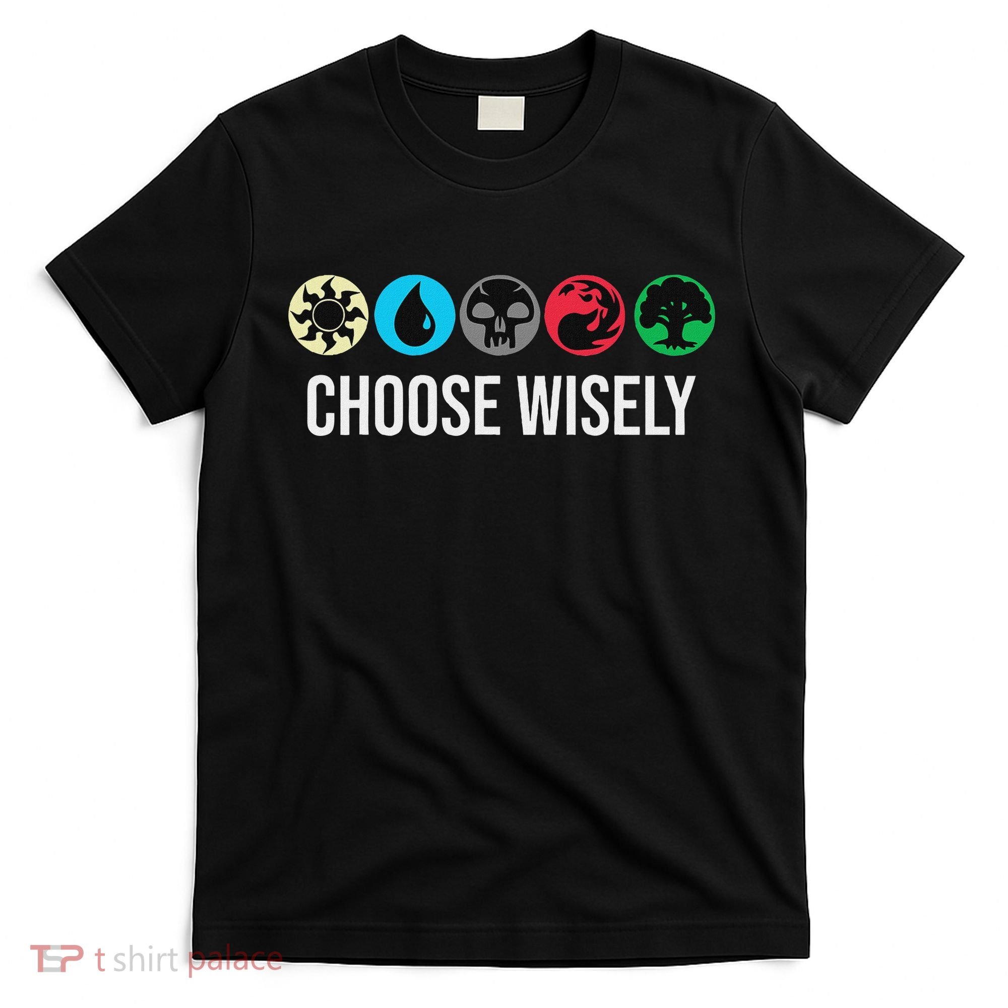 Symbols Gathering Magic Choose Wisely Blue Red Green T-Shirt