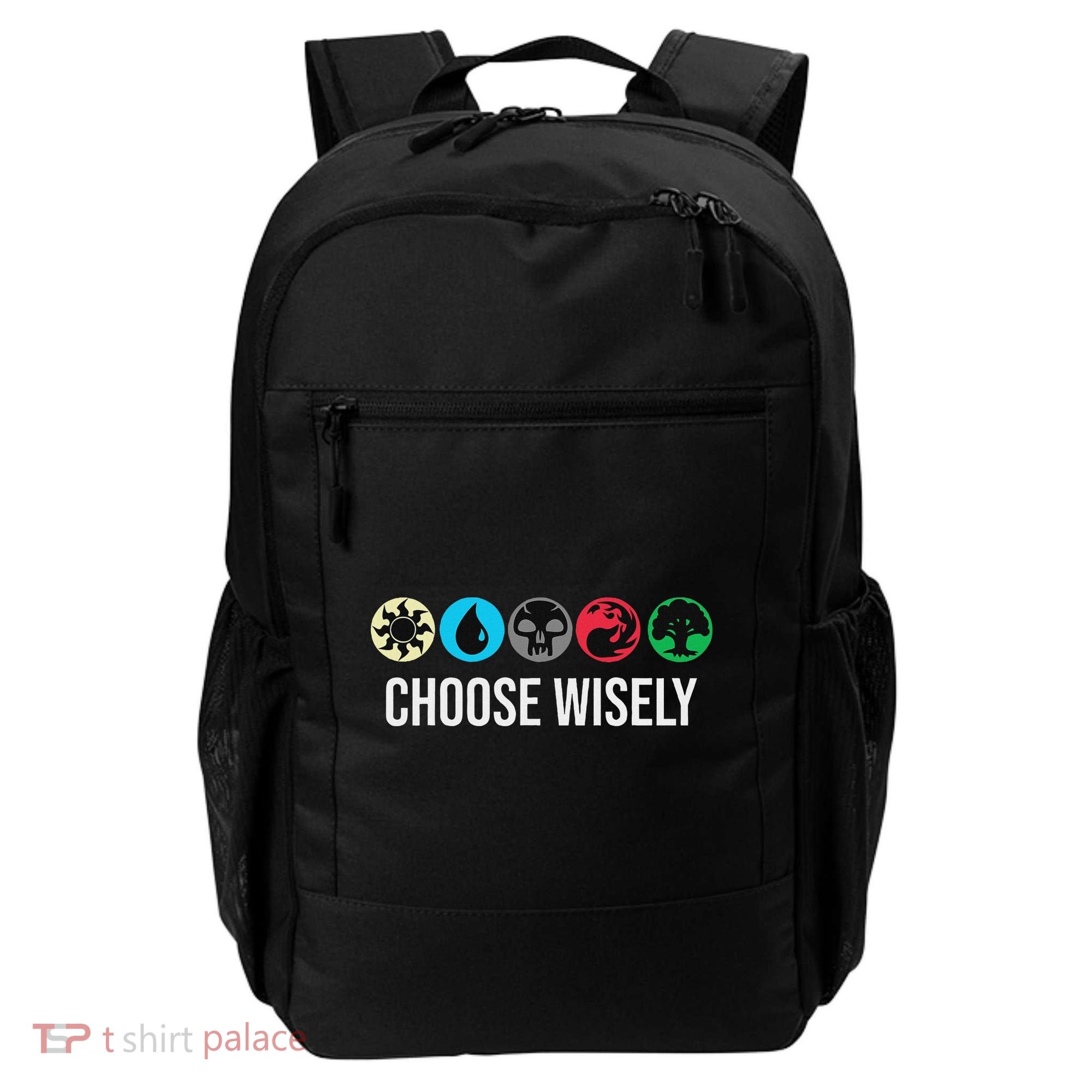 Symbols Gathering Magic Choose Wisely Blue Red Green Backpack