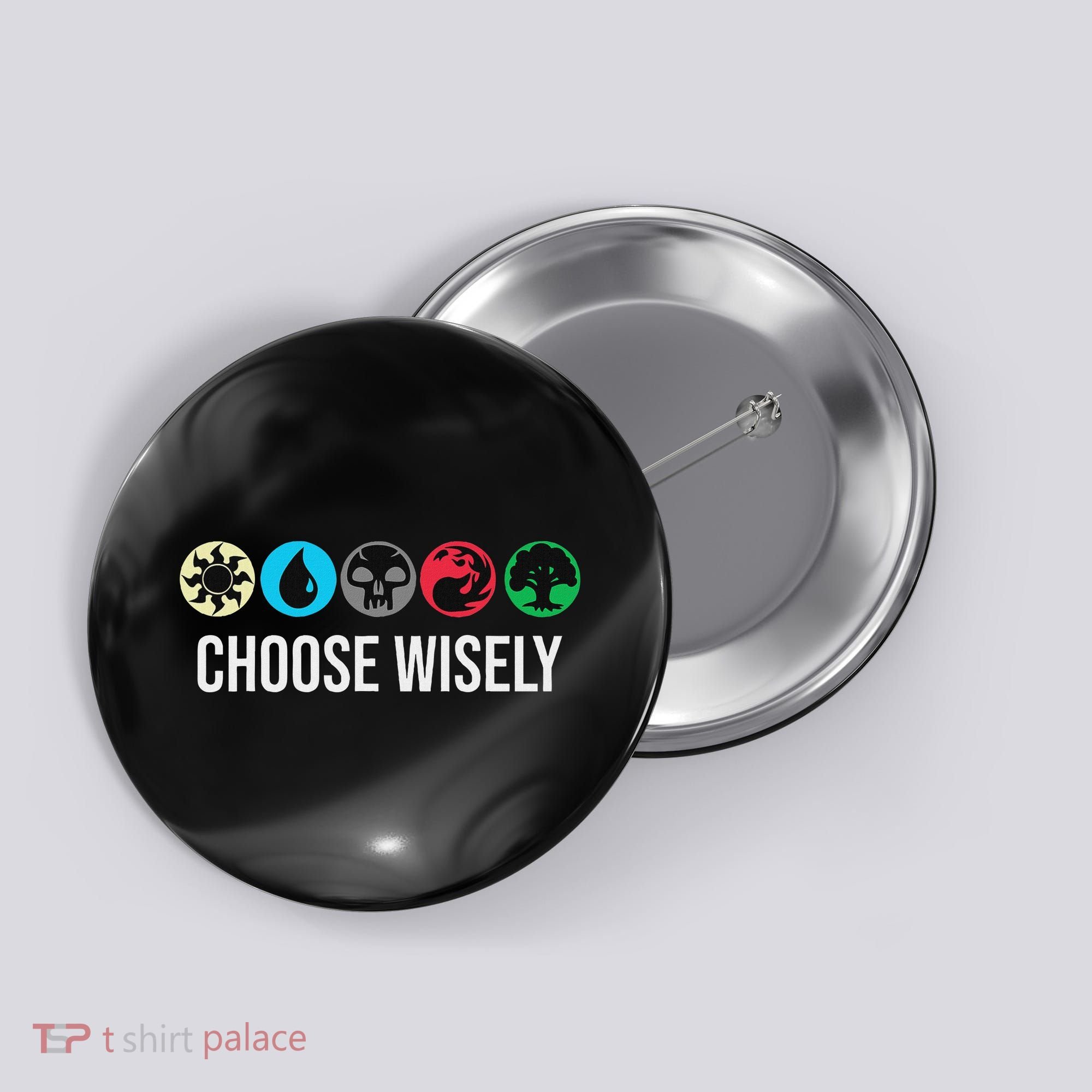 Symbols Gathering Magic Choose Wisely Blue Red Green Button