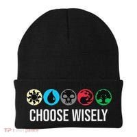 Symbols Gathering Magic Choose Wisely Blue Red Green Beanie thumb 0