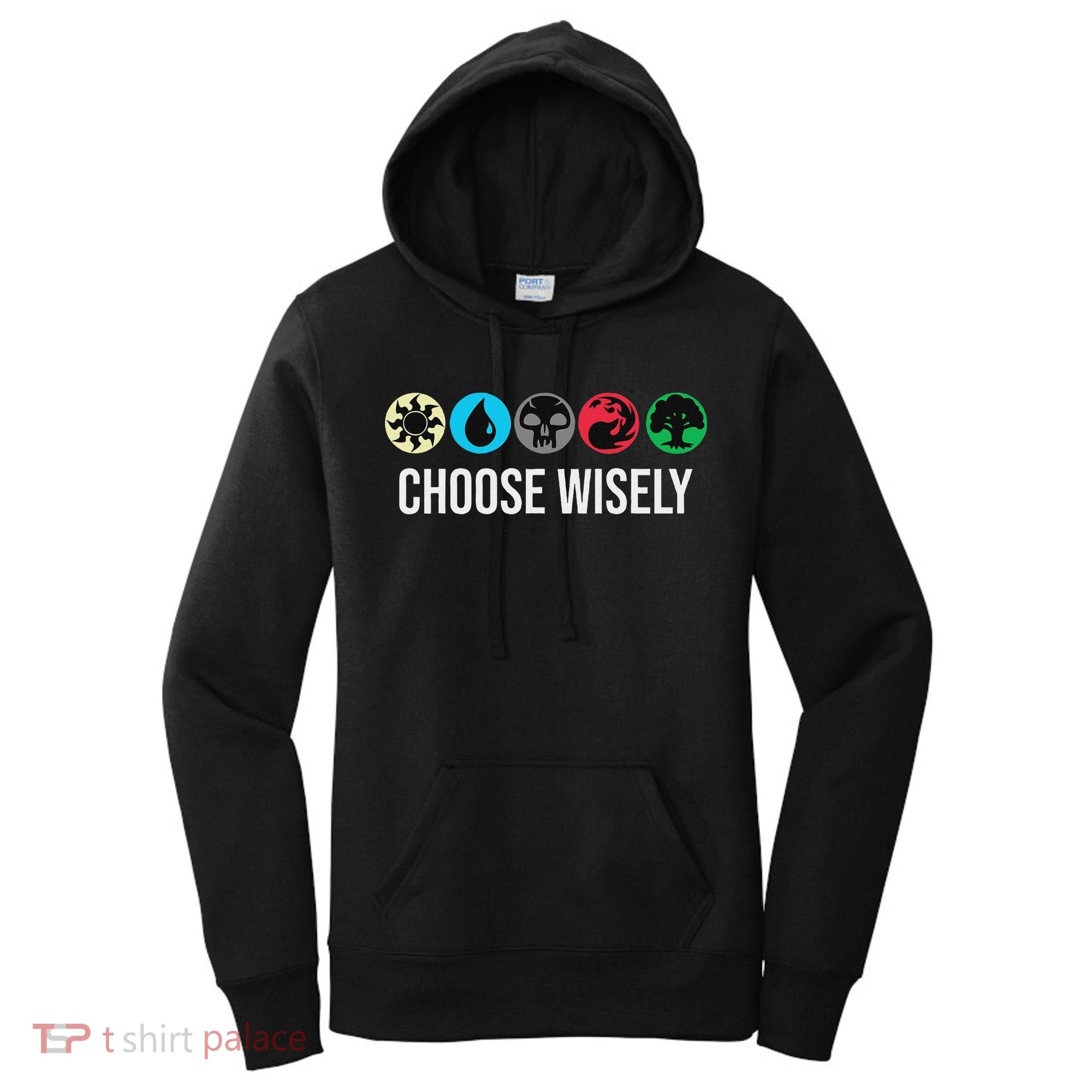 Symbols Gathering Magic Choose Wisely Blue Red Green Women's Hoodie
