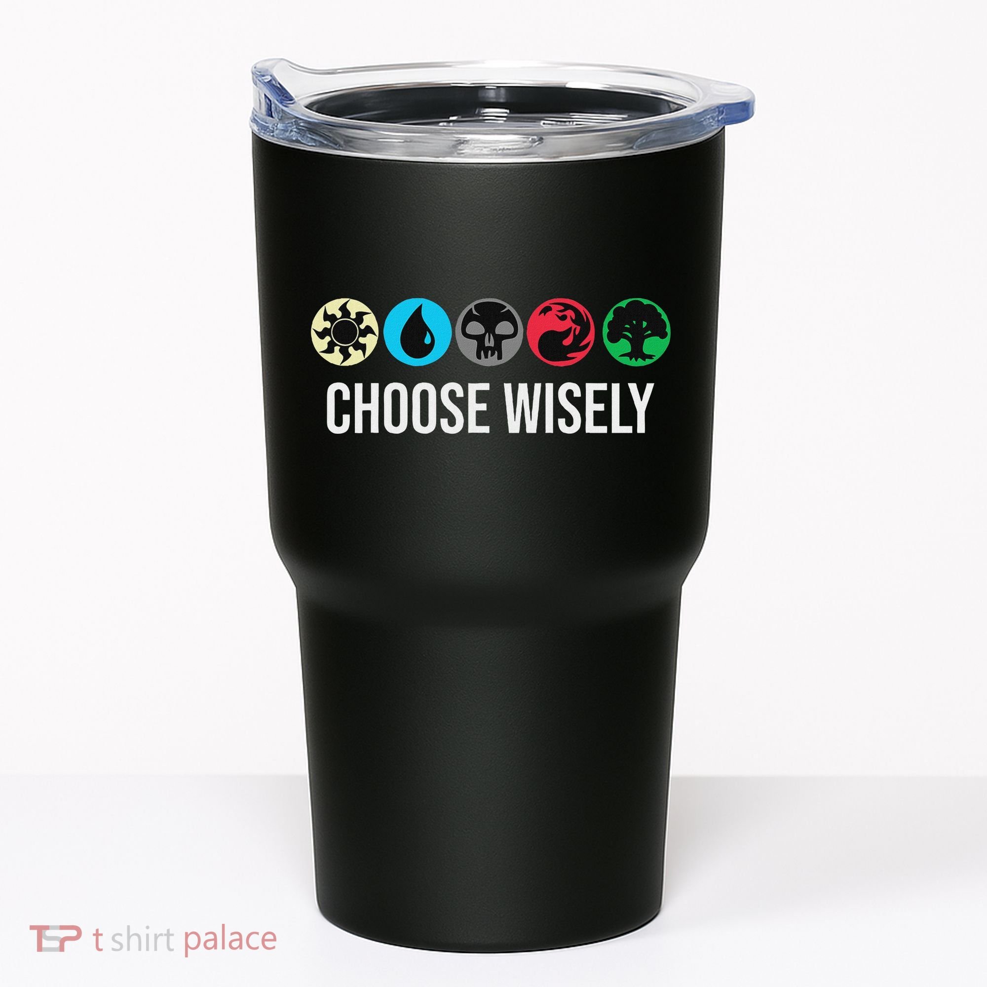 Symbols Gathering Magic Choose Wisely Blue Red Green Tumbler
