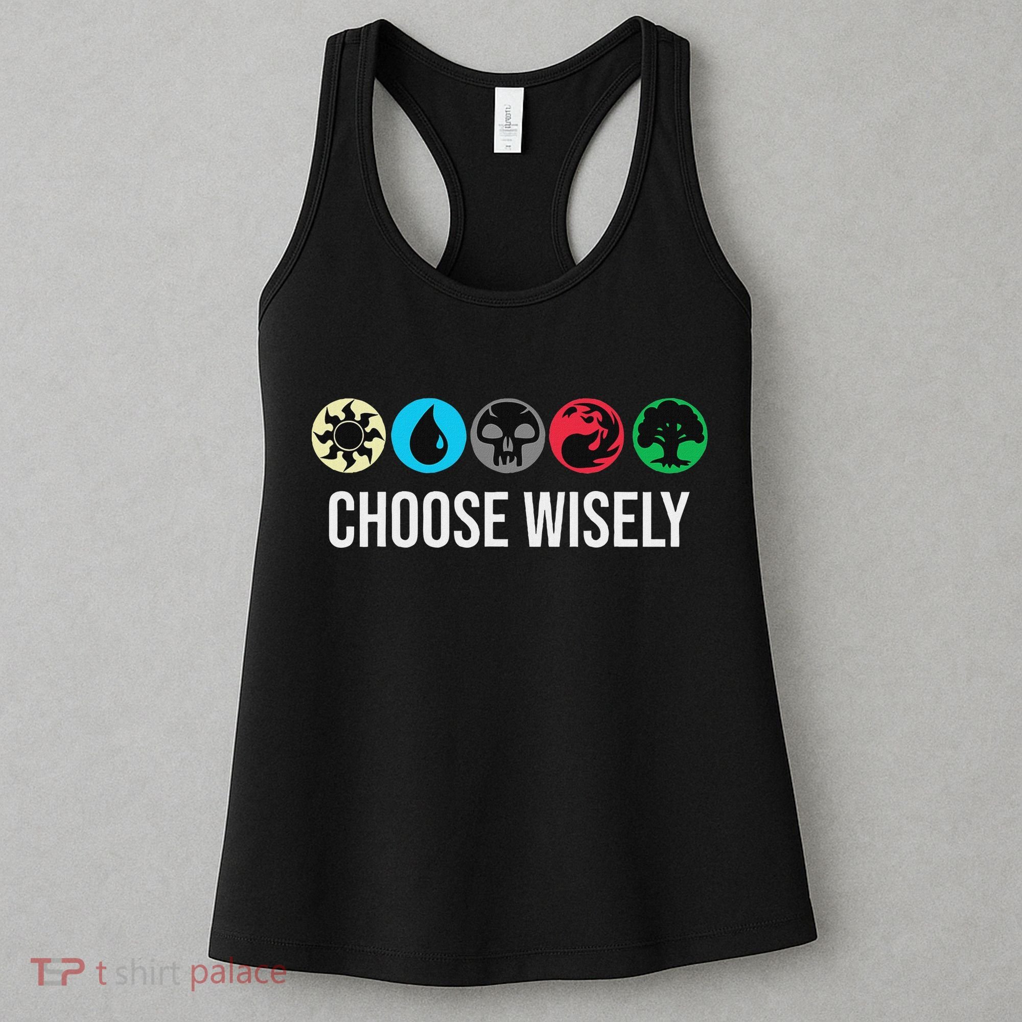 Symbols Gathering Magic Choose Wisely Blue Red Green Women's Tank Top