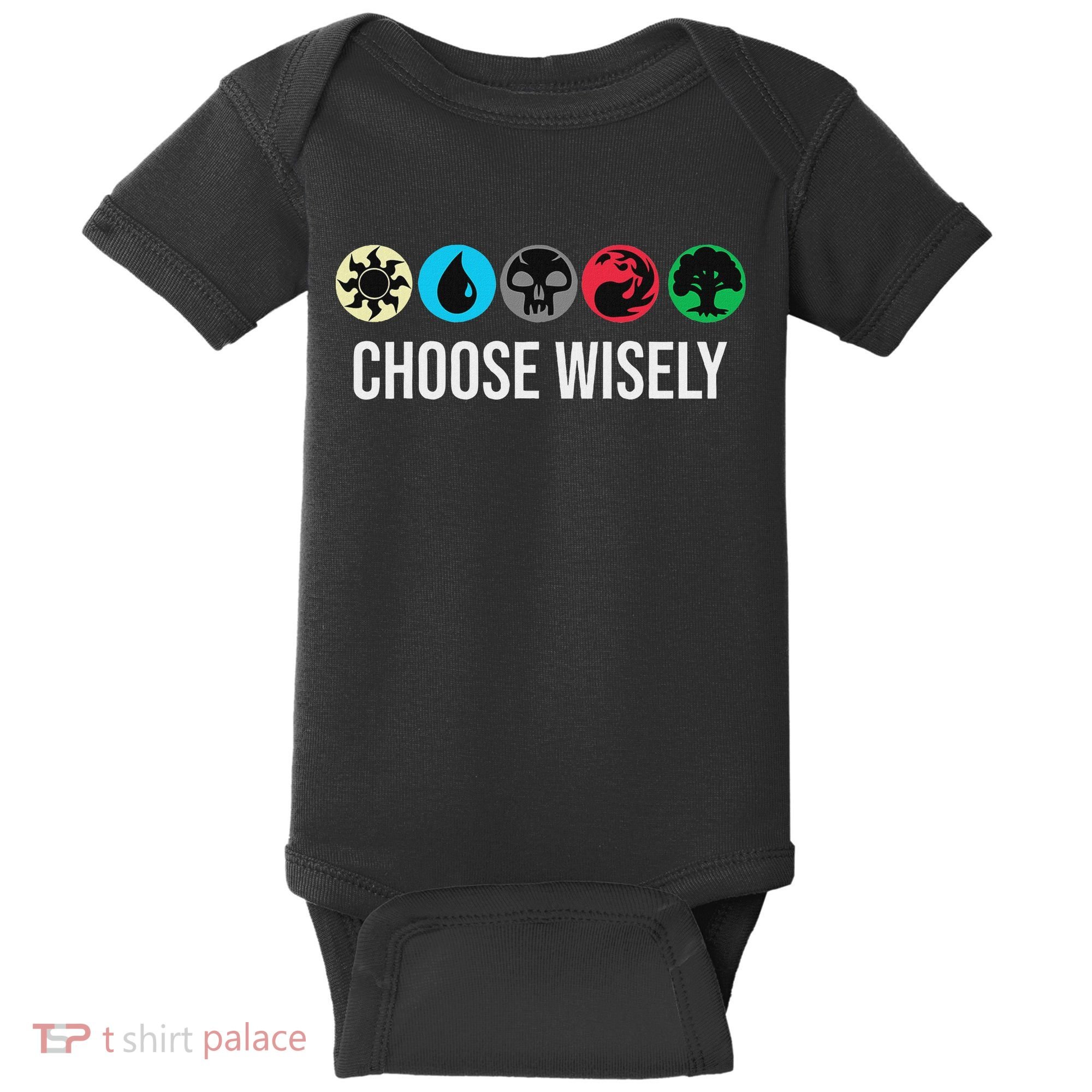 Symbols Gathering Magic Choose Wisely Blue Red Green Baby Bodysuit