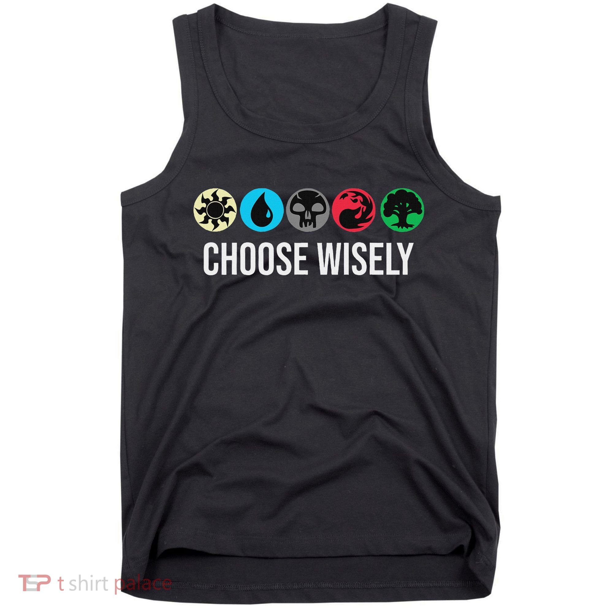 Symbols Gathering Magic Choose Wisely Blue Red Green Tank Top