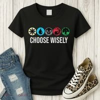 Symbols Gathering Magic Choose Wisely Blue Red Green Women's T-Shirt thumb 3