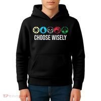 Symbols Gathering Magic Choose Wisely Blue Red Green Kids Hoodie thumb 4