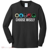 Symbols Gathering Magic Choose Wisely Blue Red Green Kids Long Sleeve Shirt thumb 0