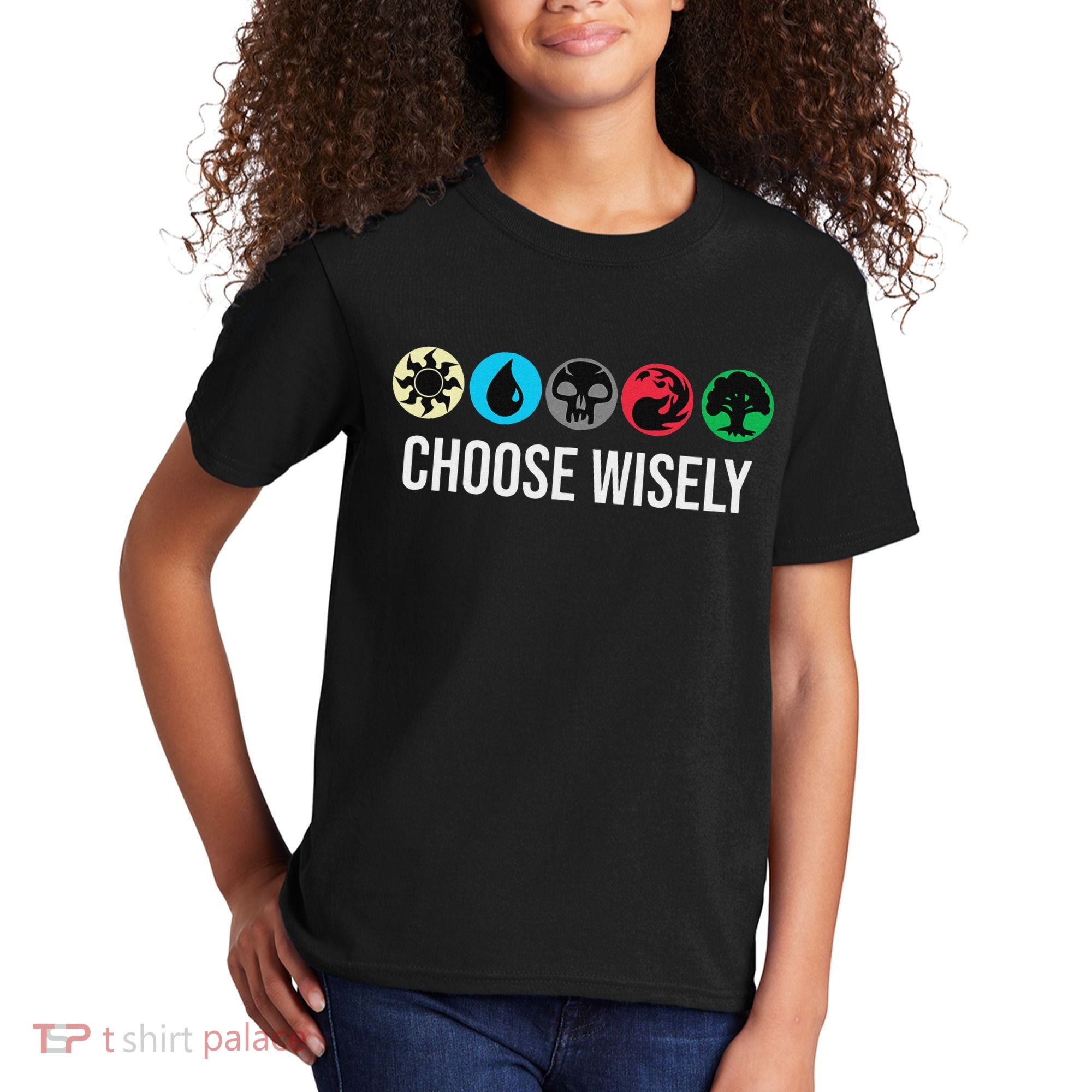Symbols Gathering Magic Choose Wisely Blue Red Green Kids T-Shirt
