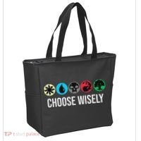 Symbols Gathering Magic Choose Wisely Blue Red Green Tote Bag thumb 2