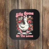 Silly Goose Mommy Floral Silly Goose Mama Mother's Day Coaster thumb 0