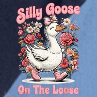 Silly Goose Mommy Floral Silly Goose Mama Mother's Day Raglan Baseball Sleeve Shirt thumb 2