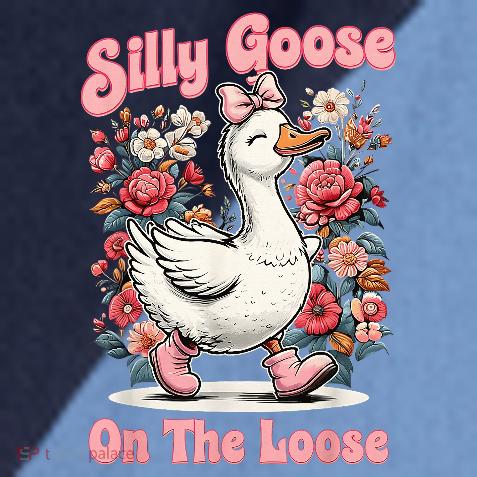 Silly Goose Mommy Floral Silly Goose Mama Mother's Day Raglan Baseball Sleeve Shirt