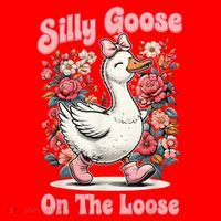Silly Goose Mommy Floral Silly Goose Mama Mother's Day Santa Hat thumb 1