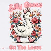 Silly Goose Mommy Floral Silly Goose Mama Mother's Day Sweatshirt thumb 3