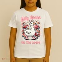 Silly Goose Mommy Floral Silly Goose Mama Mother's Day T-Shirt thumb 4