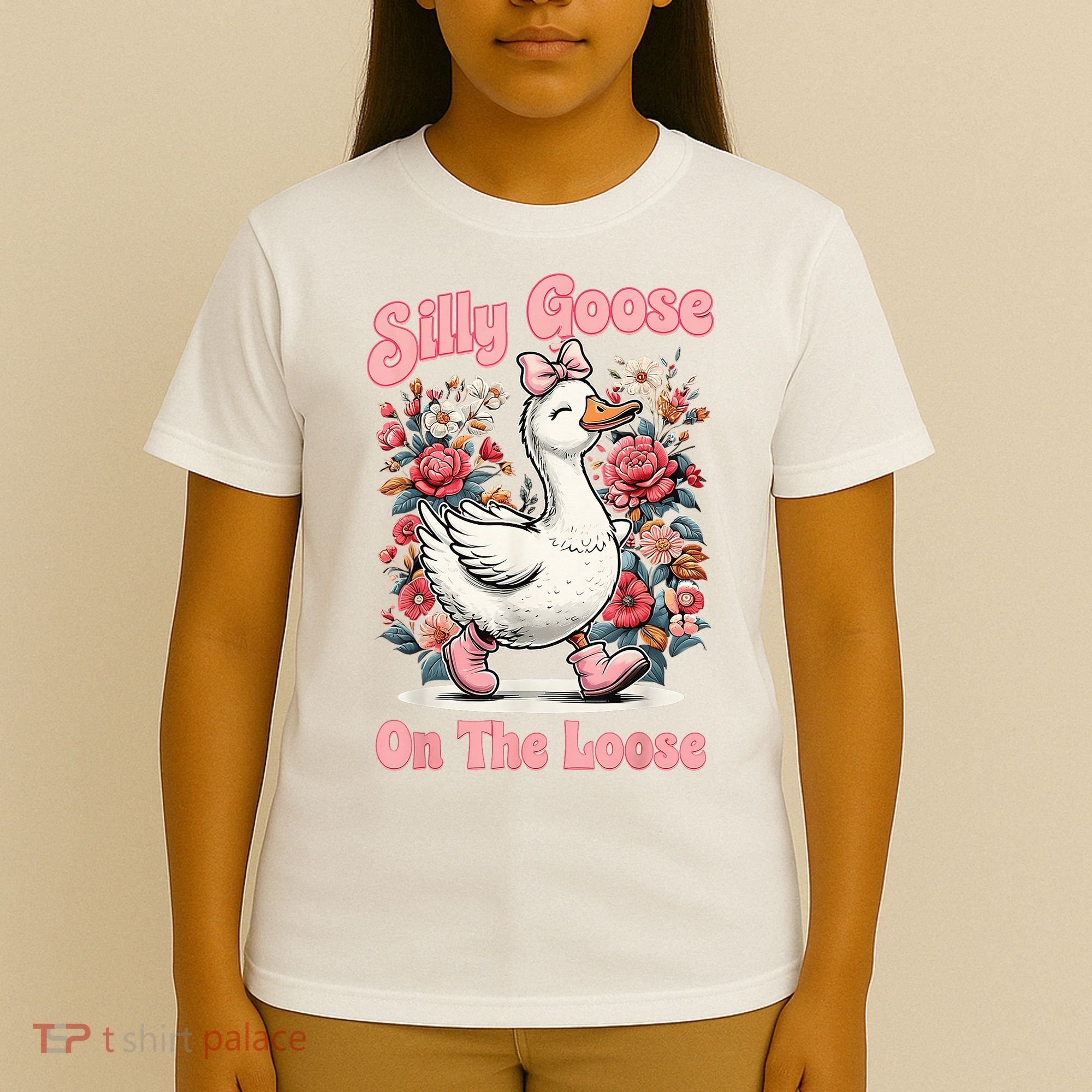 Silly Goose Mommy Floral Silly Goose Mama Mother's Day T-Shirt