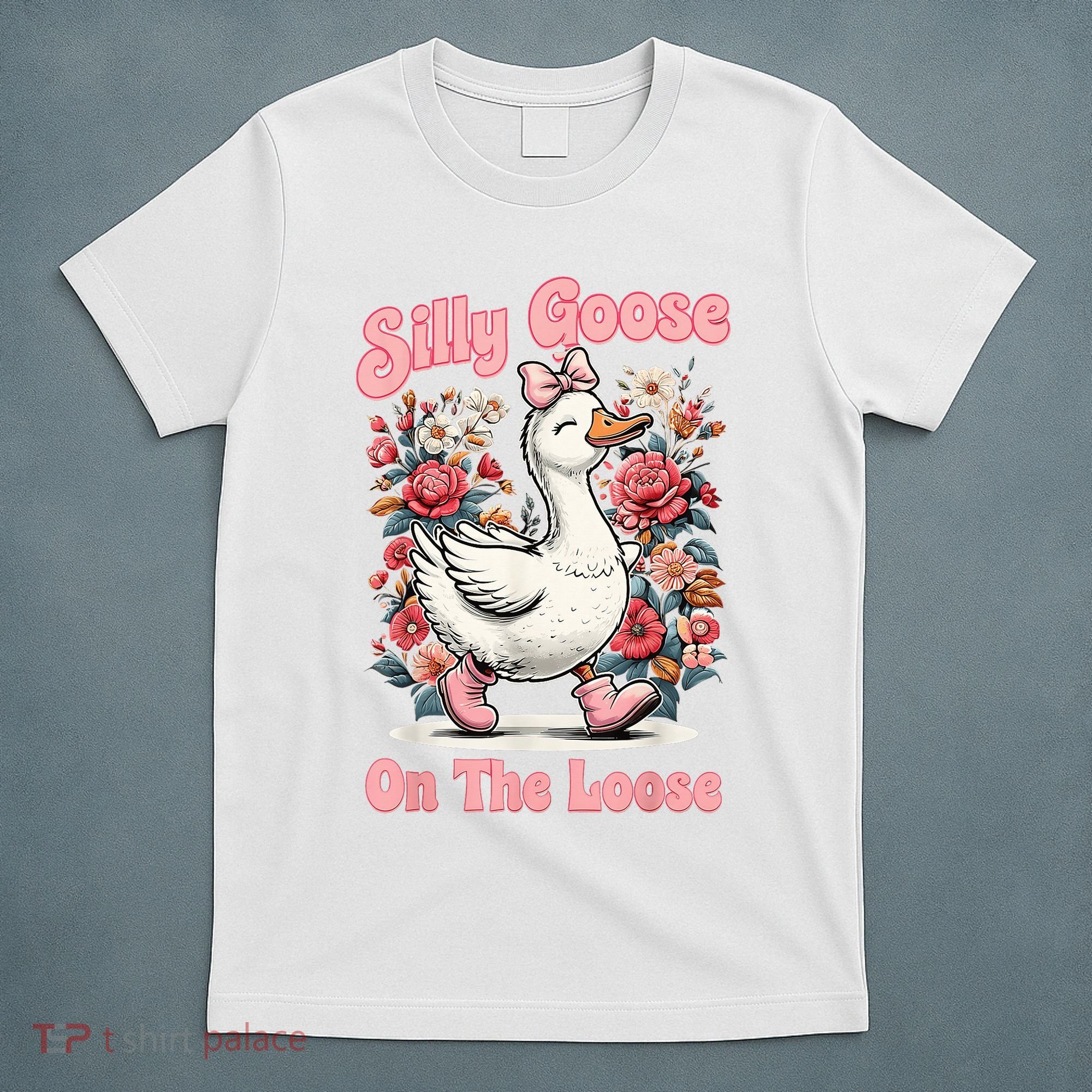 Silly Goose Mommy Floral Silly Goose Mama Mother's Day T-Shirt