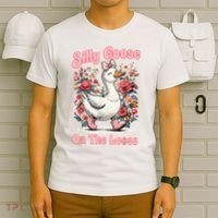 Silly Goose Mommy Floral Silly Goose Mama Mother's Day T-Shirt thumb 6