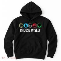 Symbols Gathering Magic Choose Wisely Blue Red Green Hoodie thumb 0