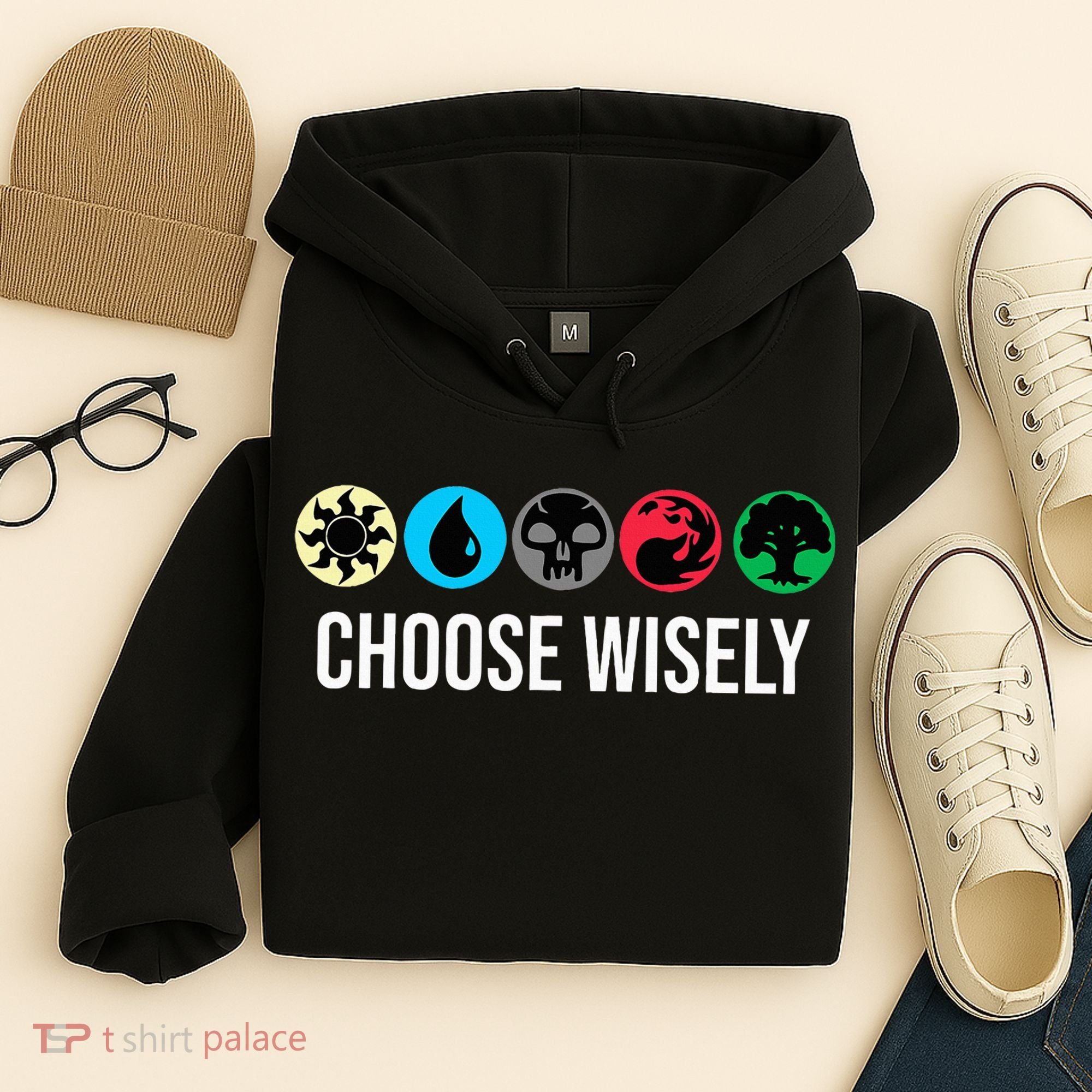 Symbols Gathering Magic Choose Wisely Blue Red Green Hoodie