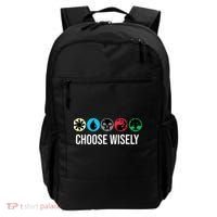 Symbols Gathering Magic Choose Wisely Blue Red Green Backpack thumb 0