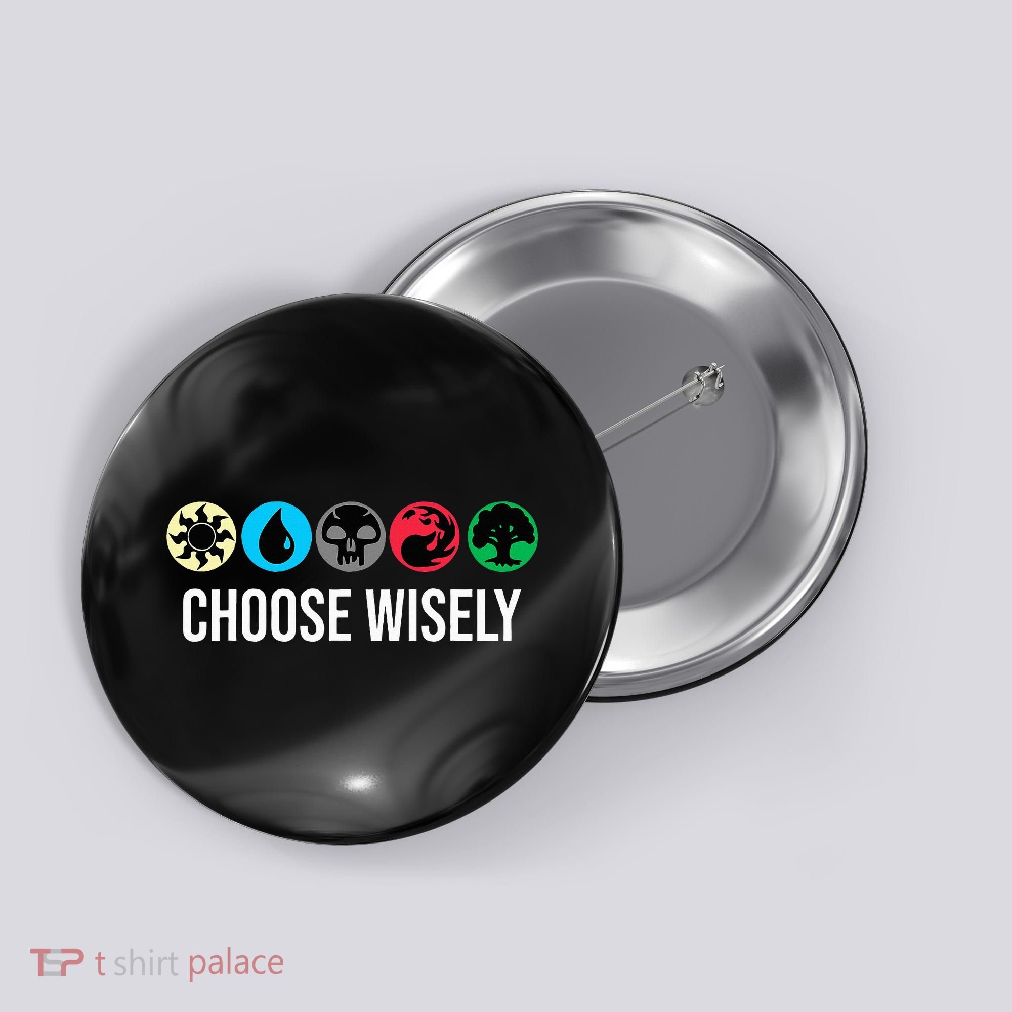 Symbols Gathering Magic Choose Wisely Blue Red Green Button